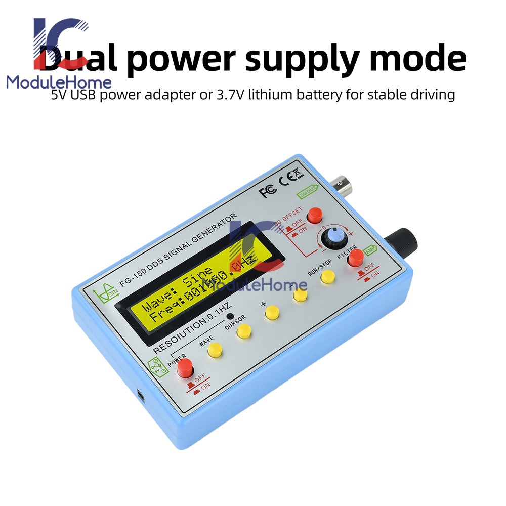 FG-150 DDS High-Precision Frequency Signal Generator with 15 Adjustable Waveform