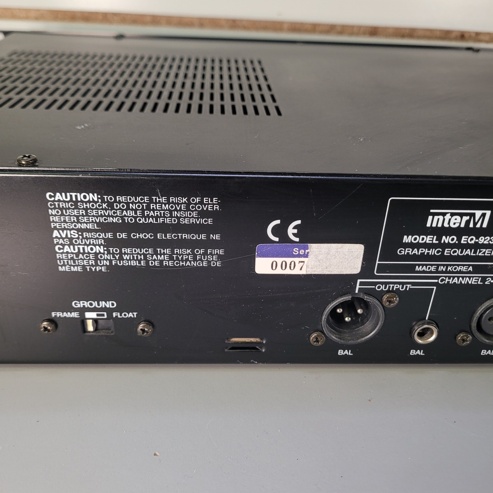 InterM EQ-9231 31 Band Graphic Equalizer Mastering Tested Working EUC