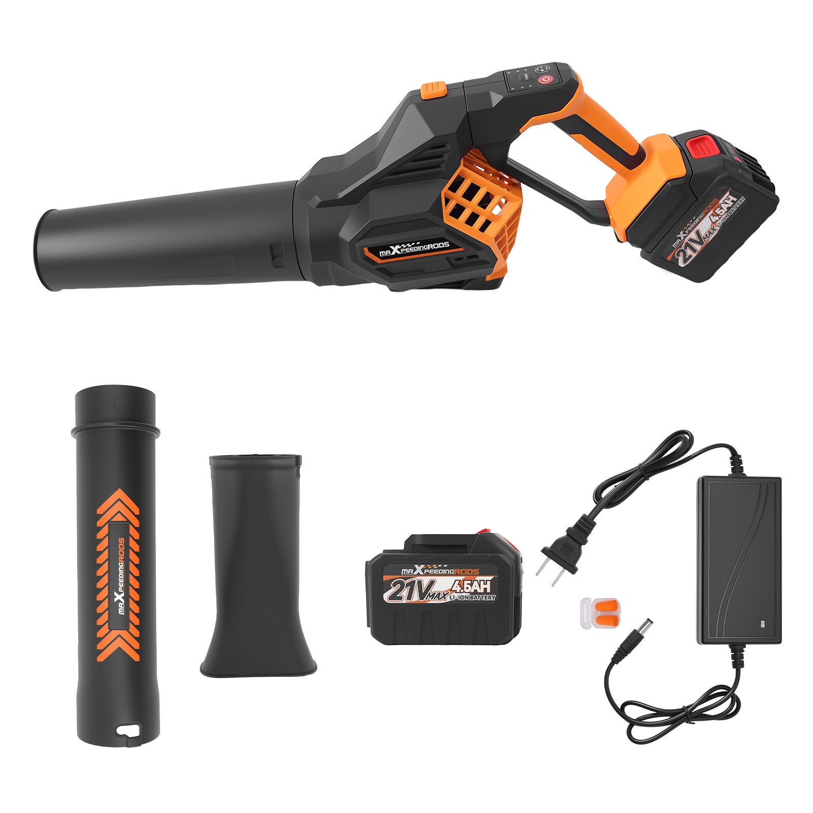 650 CFM Leaf Blower Cordless 2 Battery Brushless Motor Handheld Lightweight