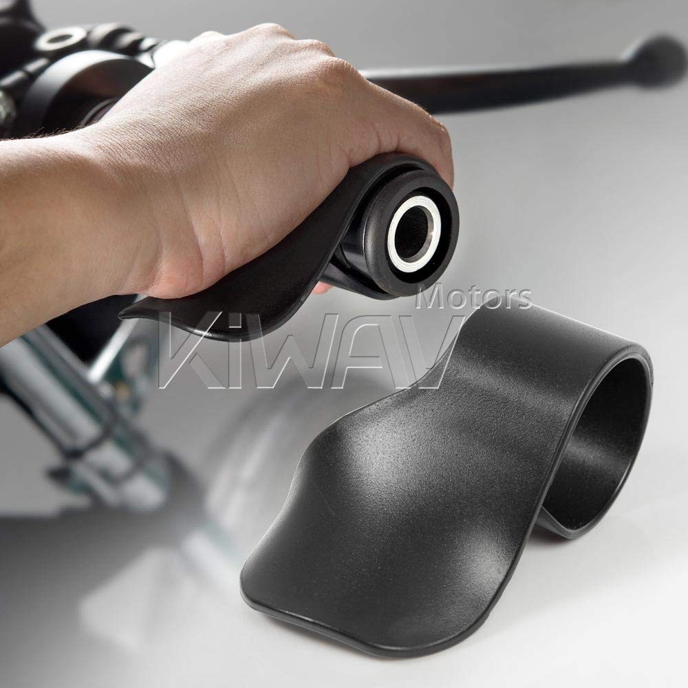 KiWAV Black Throttle Mounted Motorcycle Cruise Assist Wrist Hand Grips Handlebar