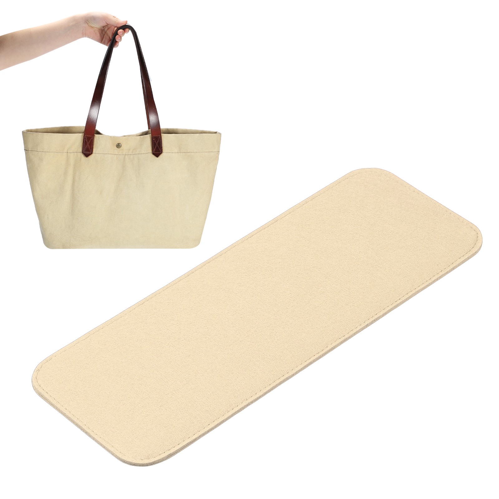 14x5 Inch Felt Base Shaper Bag Bottom Shaper Pad Purse Liner Light Beige