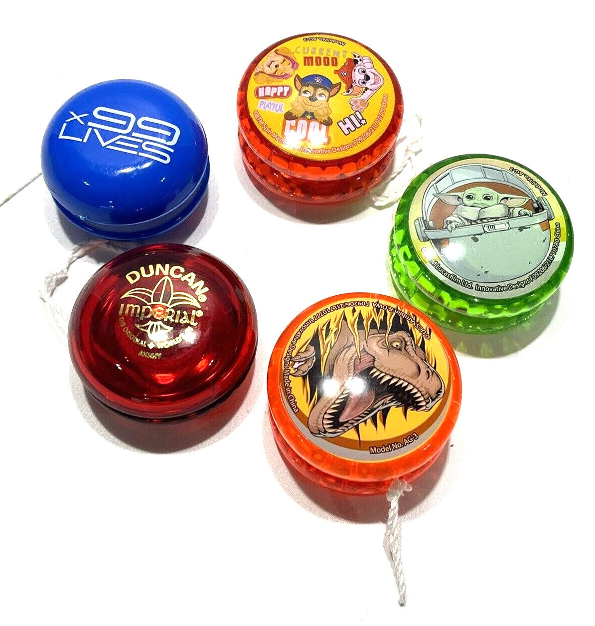 Acrylic Duncan Imperial Red and 4 other Yo Yo Lot