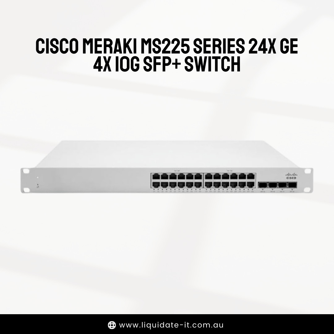 NEW UNCLAIMED MS225-24P-HW Cisco Meraki MS225 Series 24x GE 4x 10G SFP+ Switch