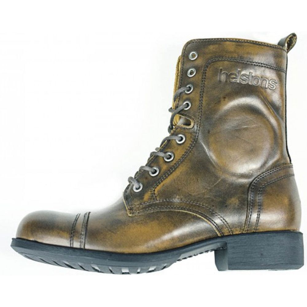 Helstons Lady Ladies Motorcycle Motorbike Leather Boots Aniline Aged Brown