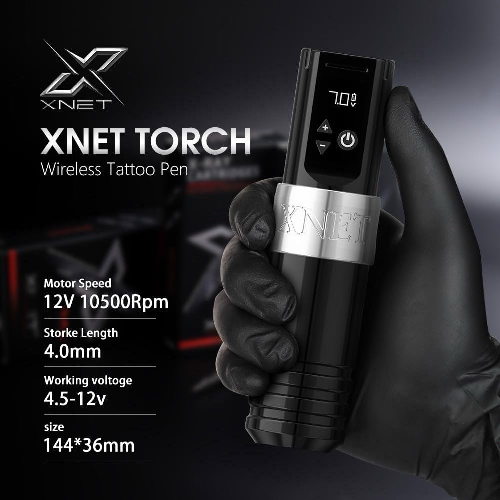 Xnet Vipera Tattoo Machine - Wireless Tattoo Gun - Black