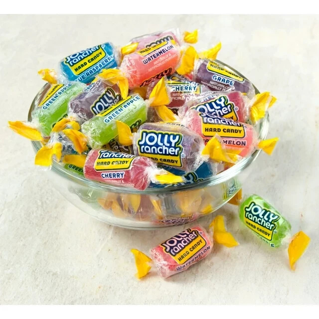Jolly Rancher Assorted Fruit Flavored Hard Candy, Resealable Bag 14 oz