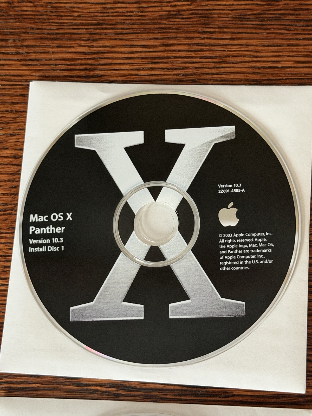 Apple Mac OS X Panther 10.3 Retail Box w/ 3 CDs Xcode Developer Tools iLife ’04