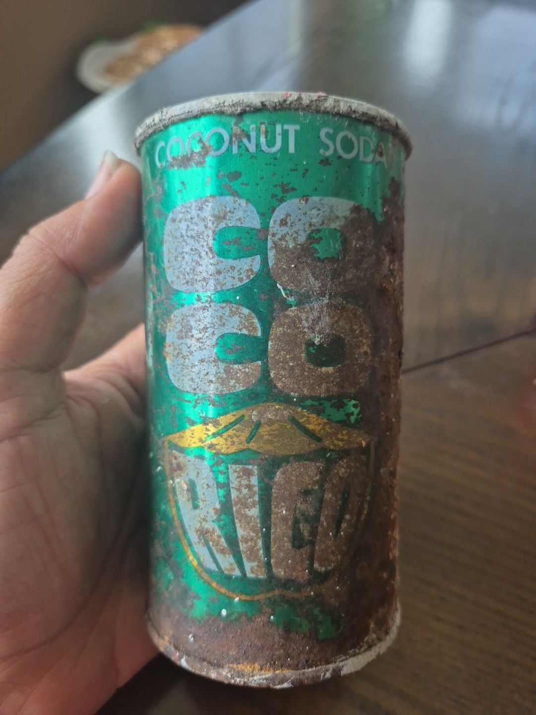 Puerto Rico Rare And Vintage Coco Rico Coconut Soda 1950's Steel Can 🇵🇷