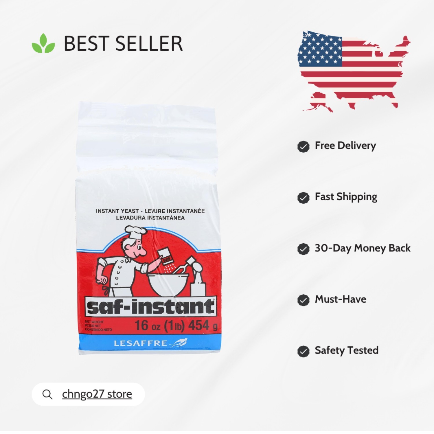 Reliable 16-Ounce  Instant Yeast - Perfect for All Ages & Baking Styles