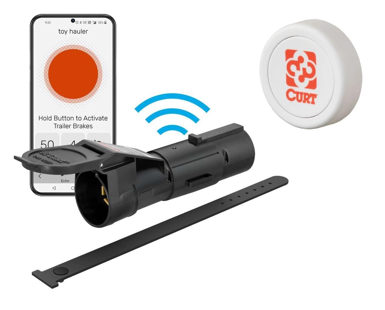 Curt Echo Rear Electric Trailer Brake Bluetooth Controller w/ Override Button