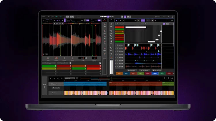 AlphaTheta SLAB MIDI Pad Controller For Serato Studio W/RGB indicator TouchStrip