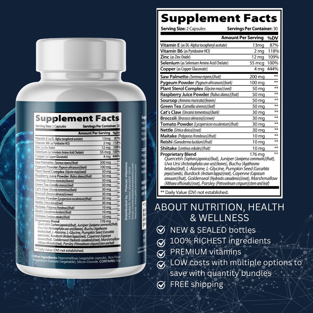 Prostat+ Max- Prostate Support- 2 Bottles-120 Capsules