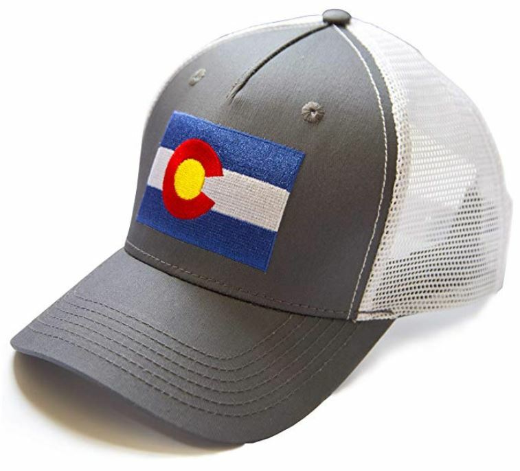 Baseball Cap Trucker Hat Snapback Colorado State Flag Embroidered Patch One Size