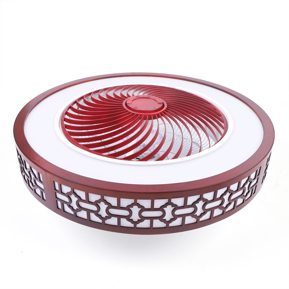 22" Inches Red Ceiling Fan with Light 64W Remote Control 3-Color Lighting Modes