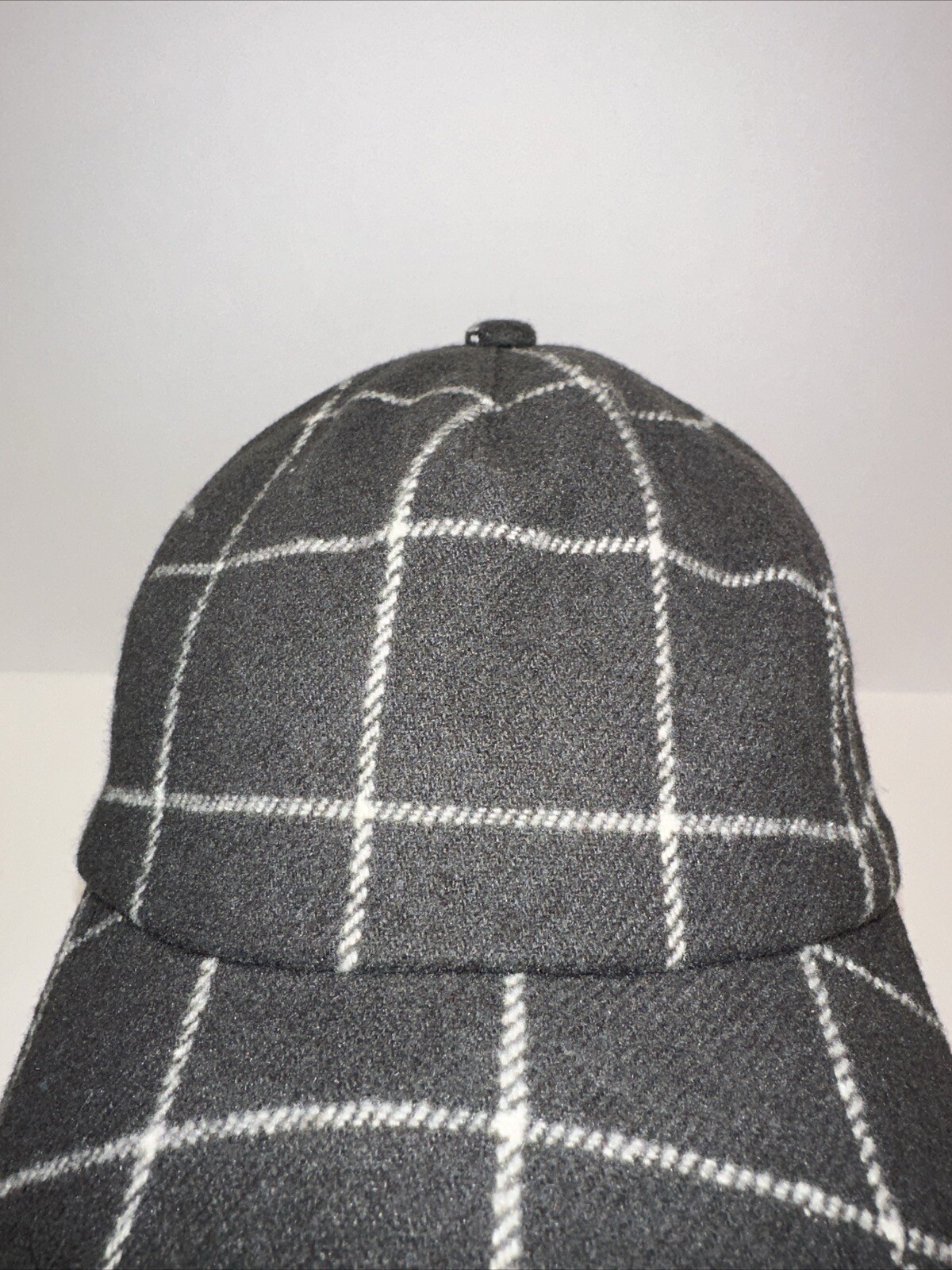Gray Flannel White Plaid Hat Cap Strap Buckle New Day Brand Target