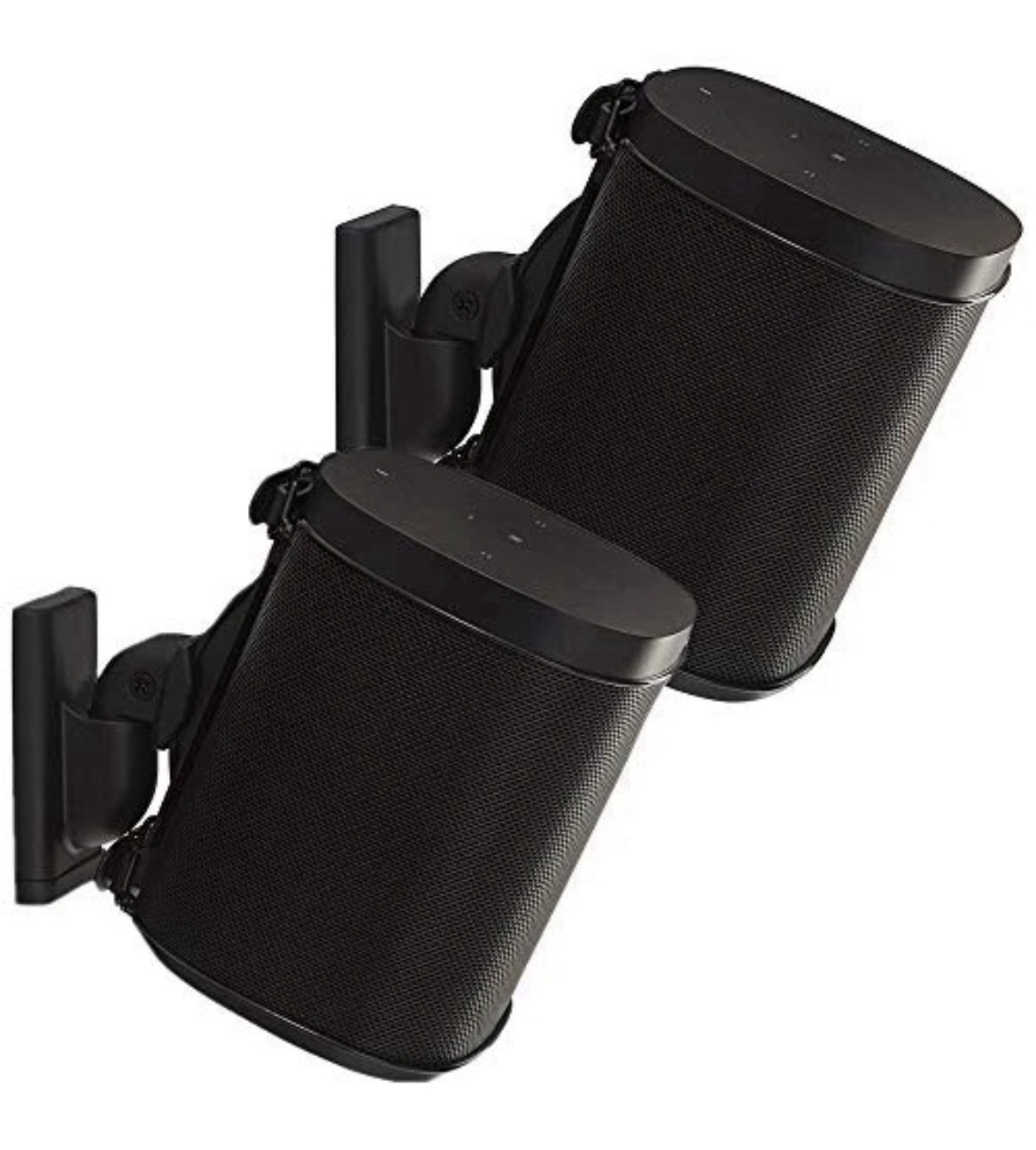 Sanus Adjustable Sonos Wall Mount for Sonos One, Play:1, & Play:3, BLACK
