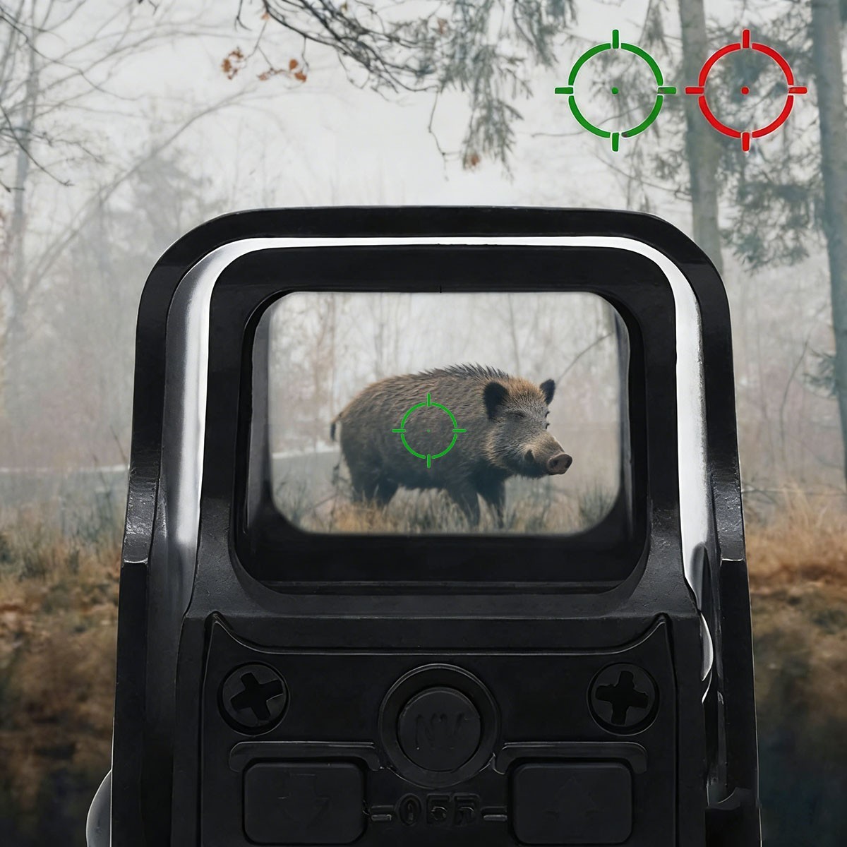 553 Holographic Sight, Red Dot Sight Fits 20mm Rail Mount