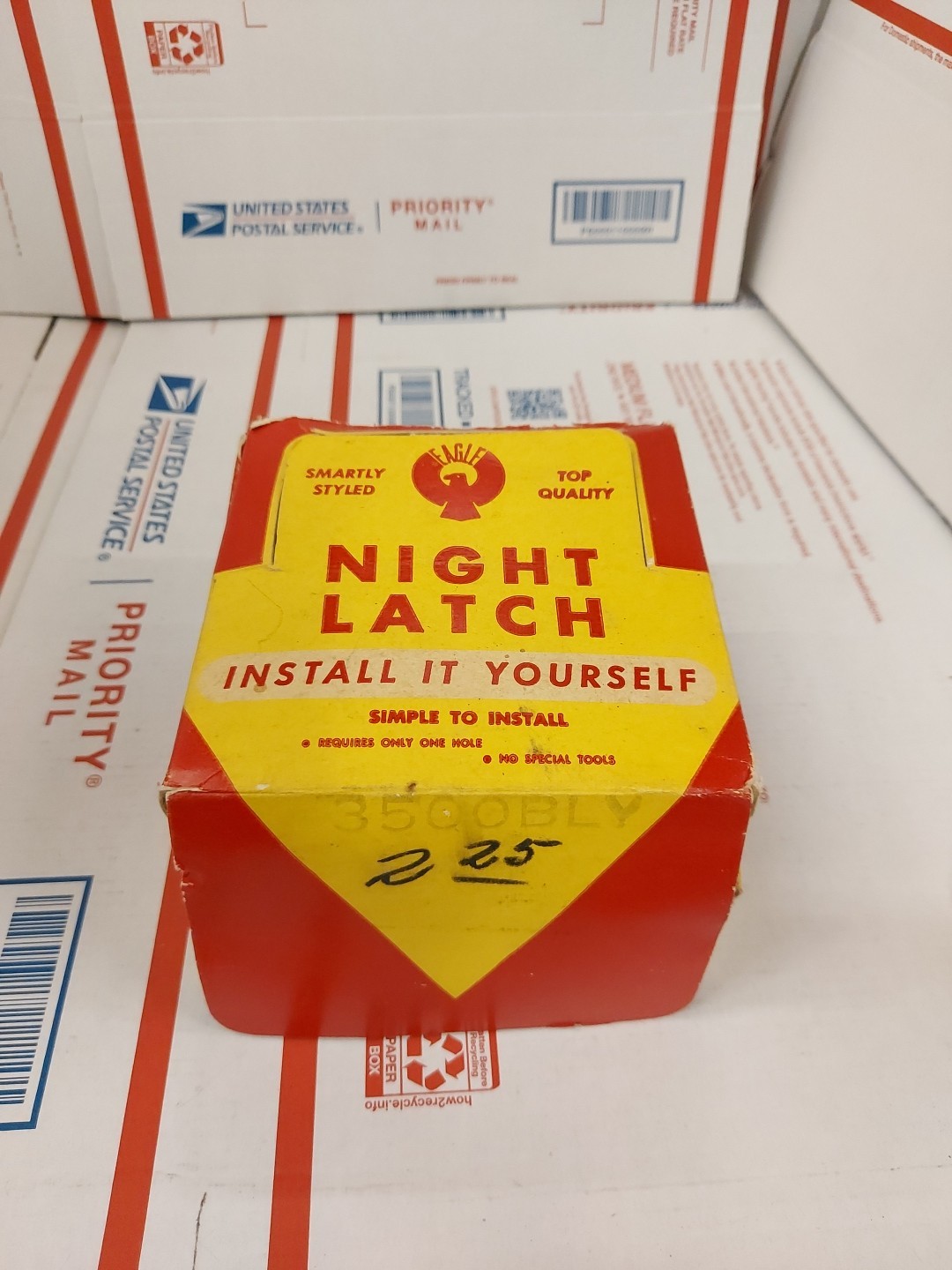 Eagle Knight Latch Original Box 3500BLY Never Used NOS