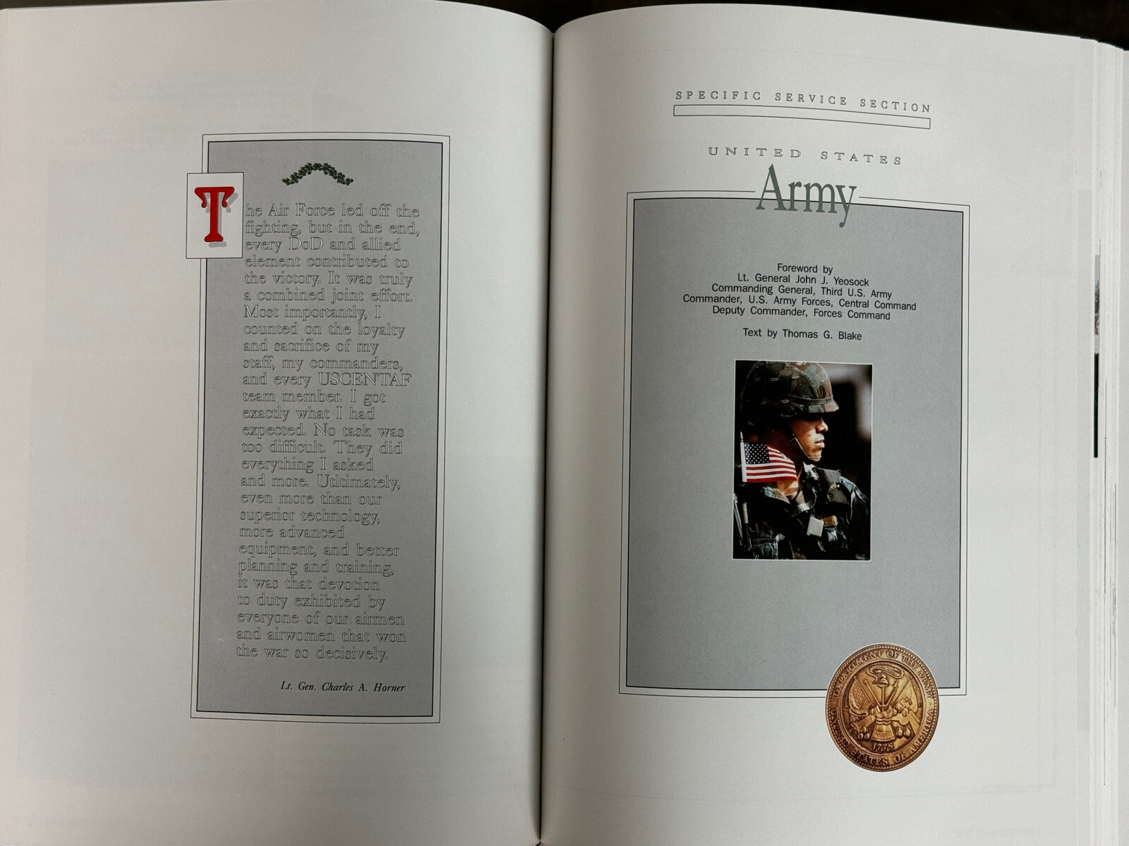 The Shield & The Storm Hardback Leather Military Book Op. Desert Storm 1990-1991