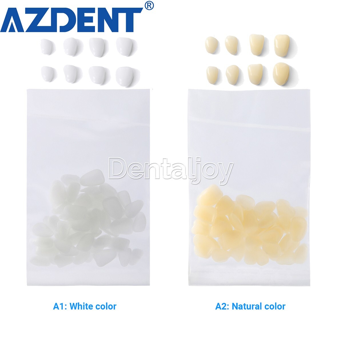 50PCS Dental Teeth Veneers Thin Whitening Resin Anterior Upper Temporary Crown