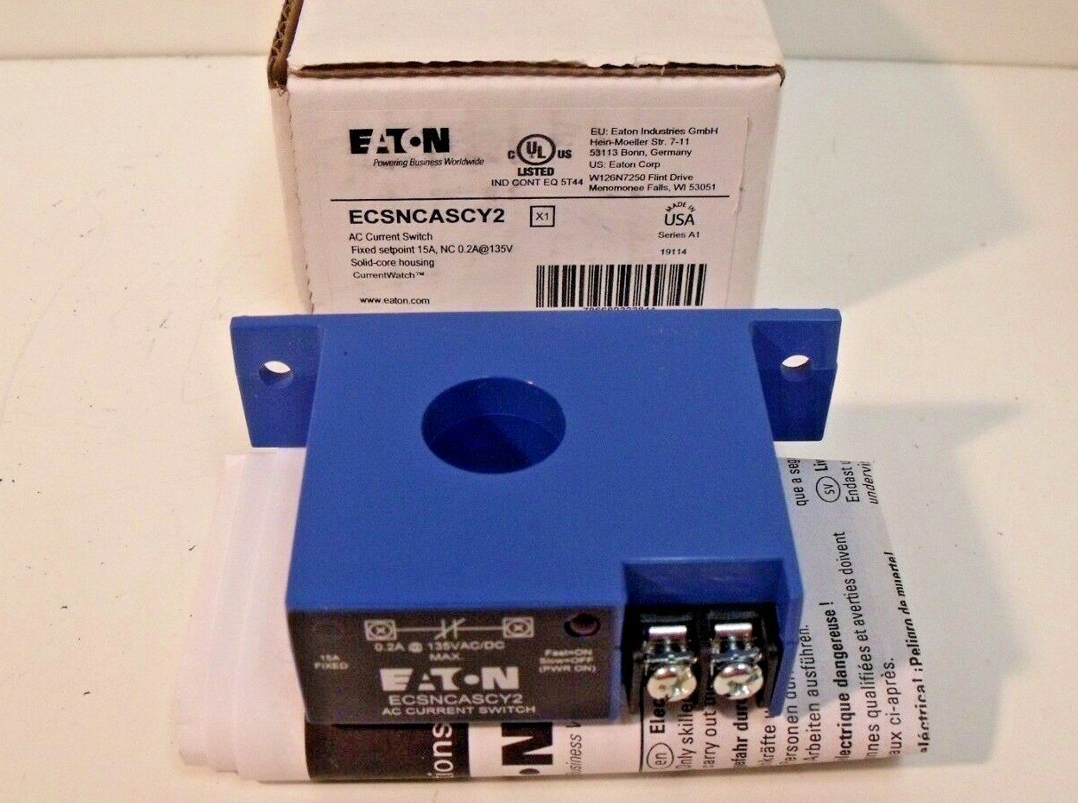 NIB Eaton ECSNCASCY2 ECS Series CurrentWatch AC Current Switch