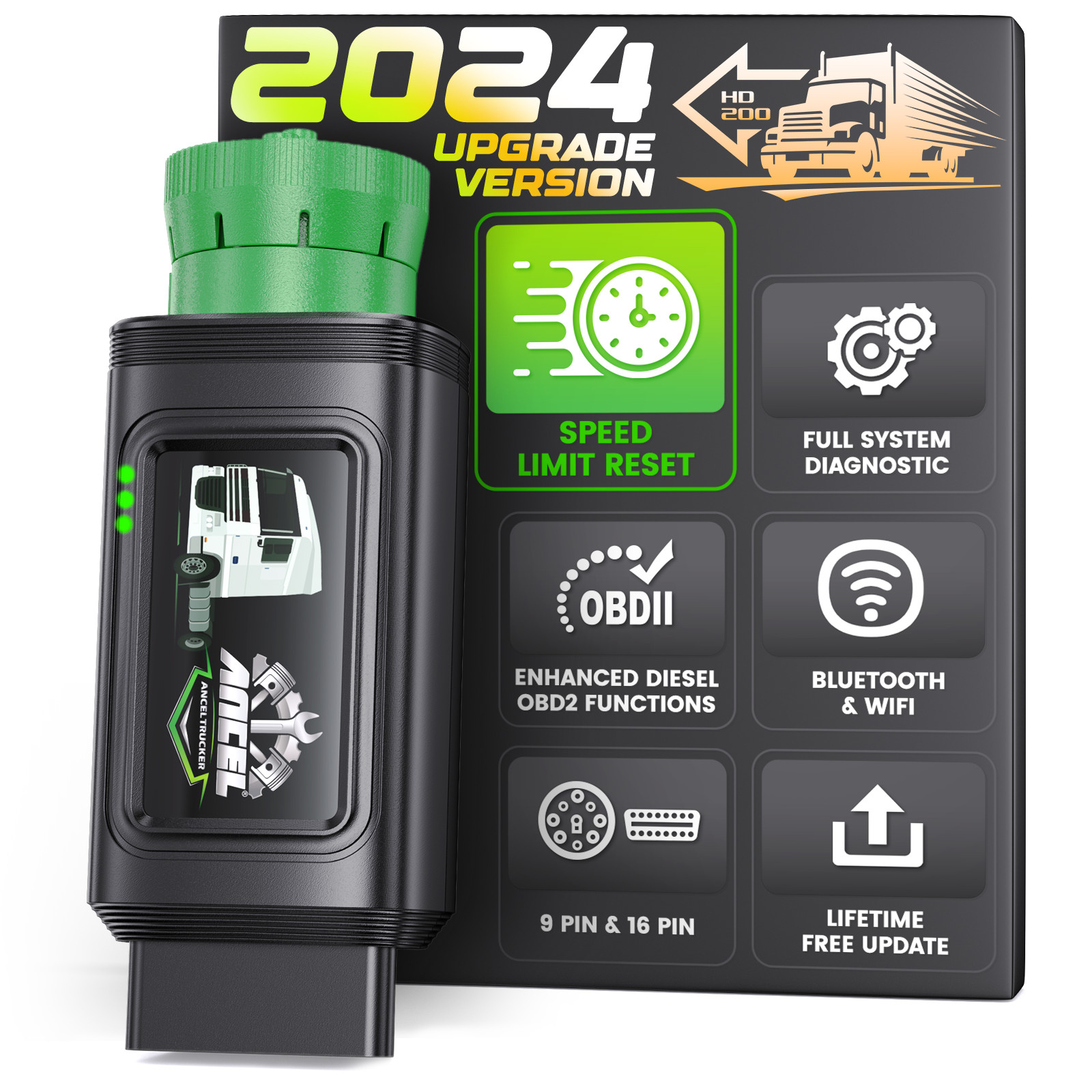 Heavy Duty Truck Scanner Speed Limit Reset for Cummins CAT Diesel OBD Diagnostic