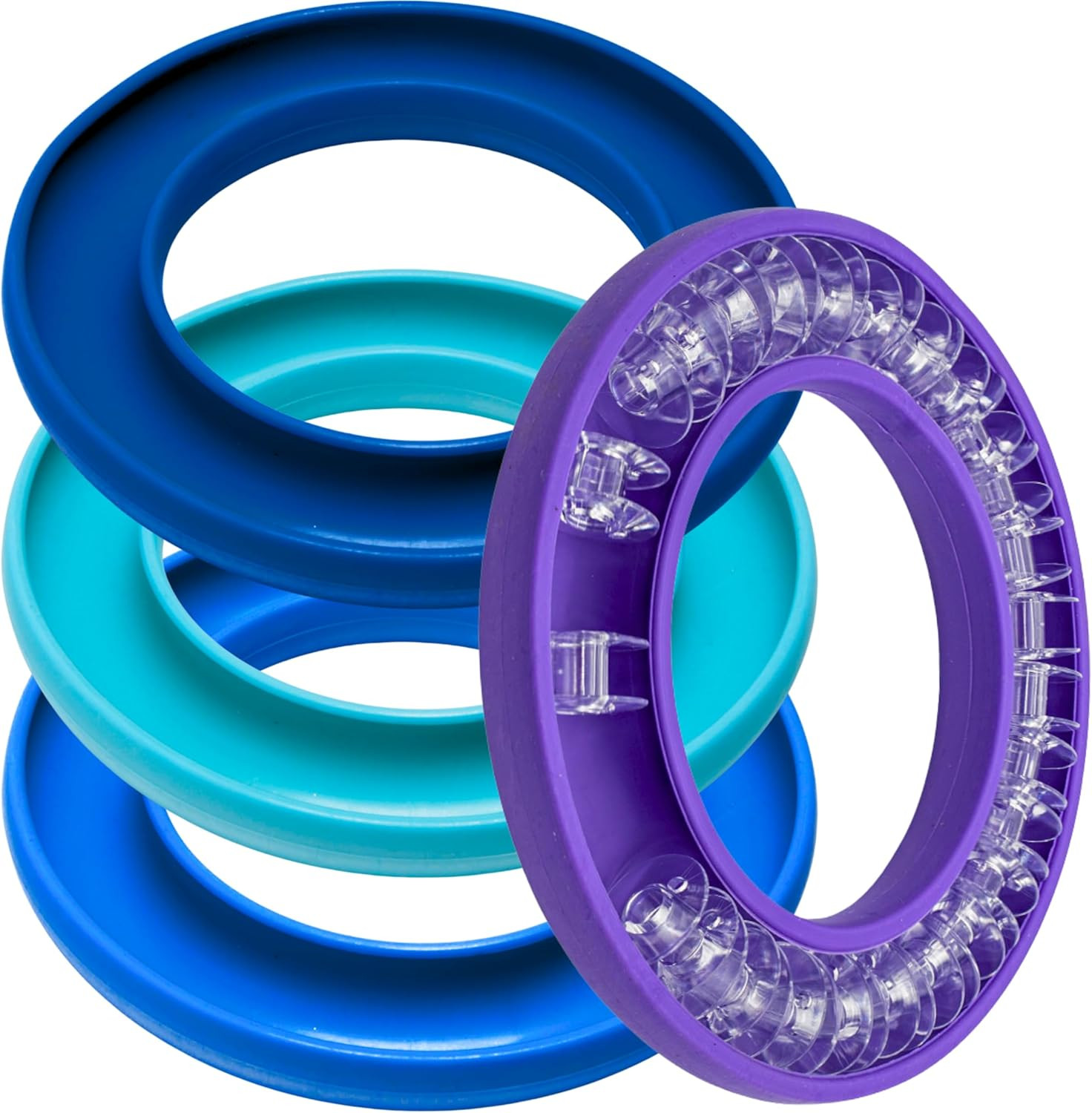 4PCS Blue round Bobbin Holders – Silicone Sewing Bobbin Keeper Rings Holder for