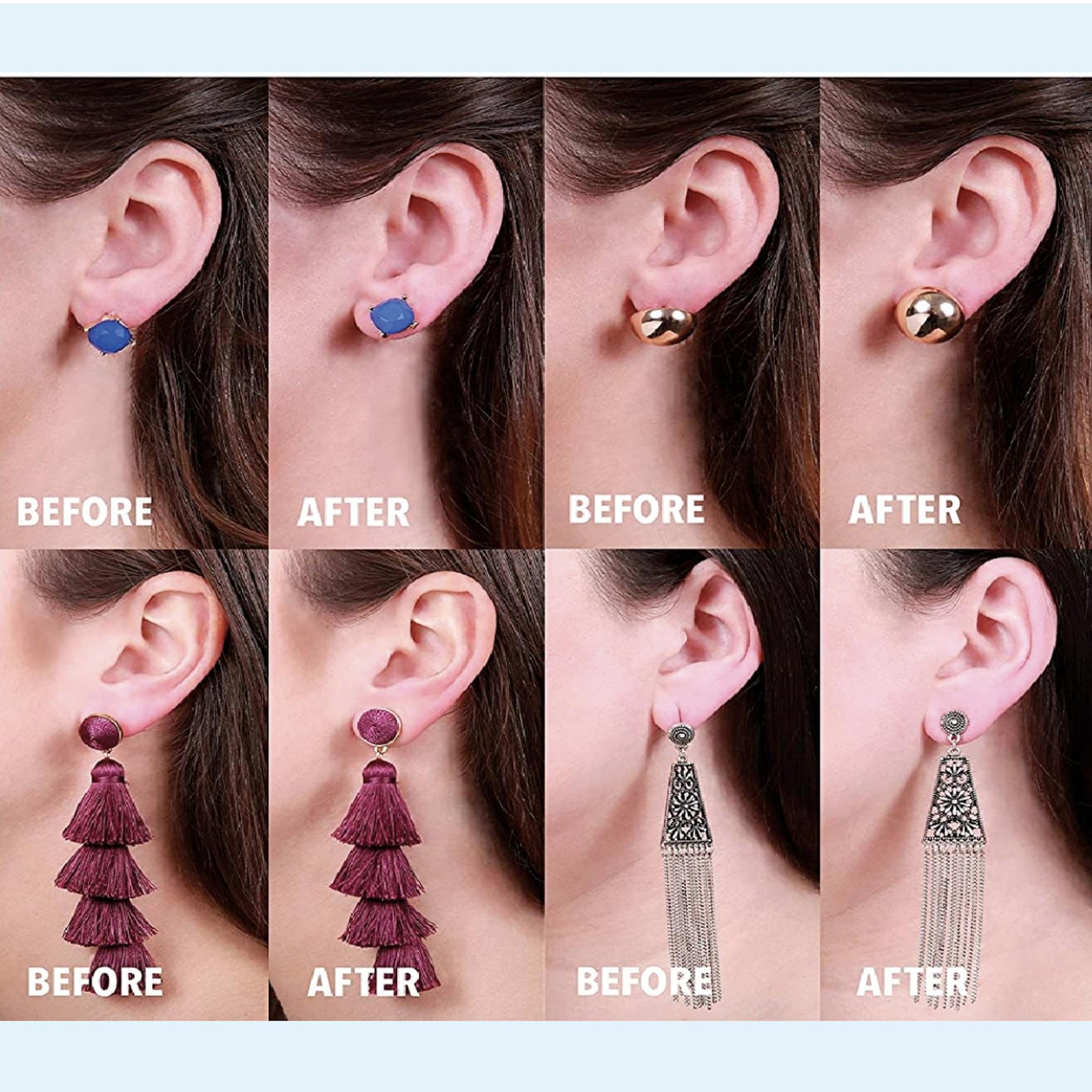 Earring Lifters Backs Silver Earring Backs for Droopy Ears