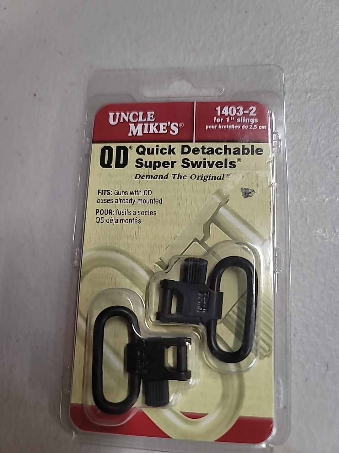 Uncle Mikes QD Super Swivels 1403-2 for 1” Slings Black Set