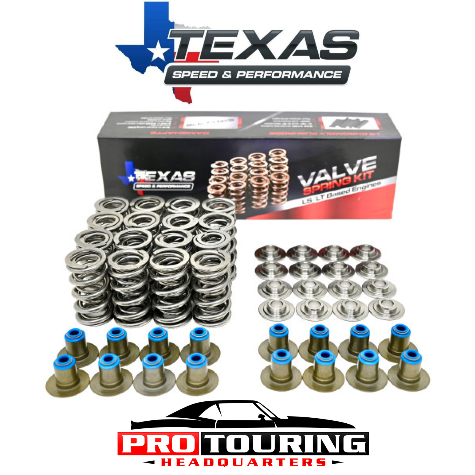 TSP GM LS .660" Dual Kit PAC Valve Spring Kit Titanium Retainers Integrated Seal
