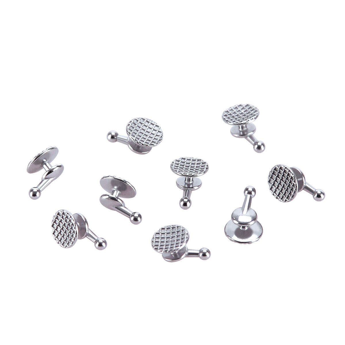 10 Pcs Dental Orthodontic MIM Bondable Lingual Buttons w/ Hook Round Base
