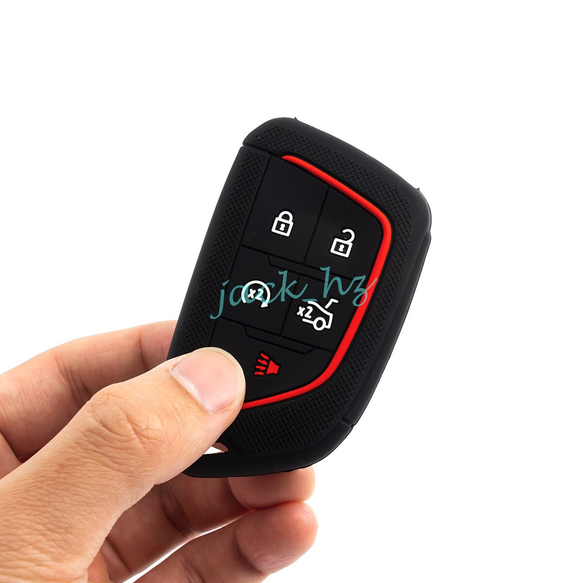 Silica Gel 5 Button Key Fob Case Cover For 2020-2025 Cadillac XT4 CT4 CT5 Lyriq