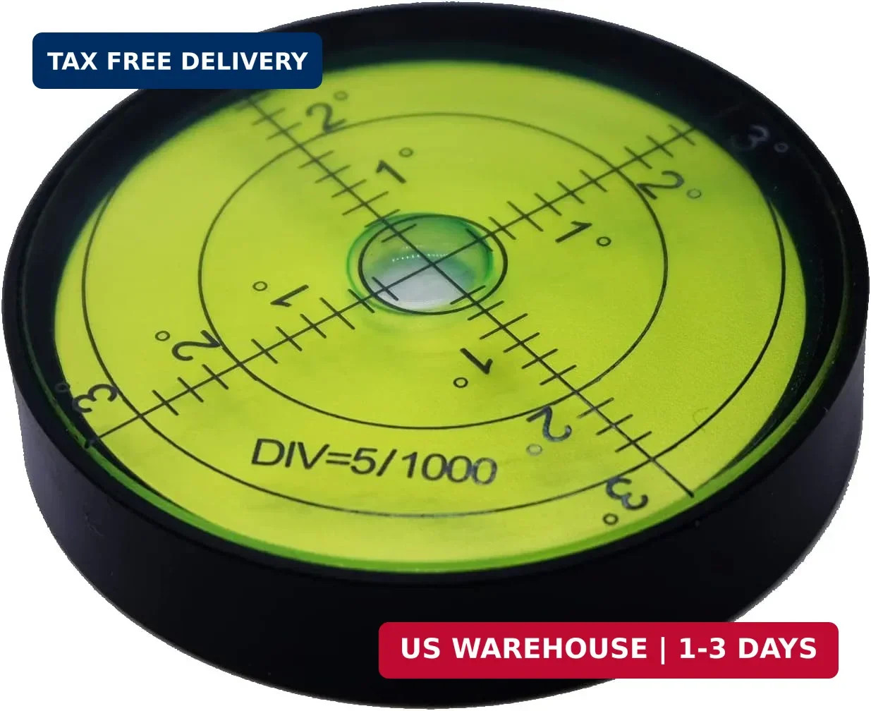 Aluminium High Precision Horizontal Leveler Bubble Level Tool Circle Round 2.4 I