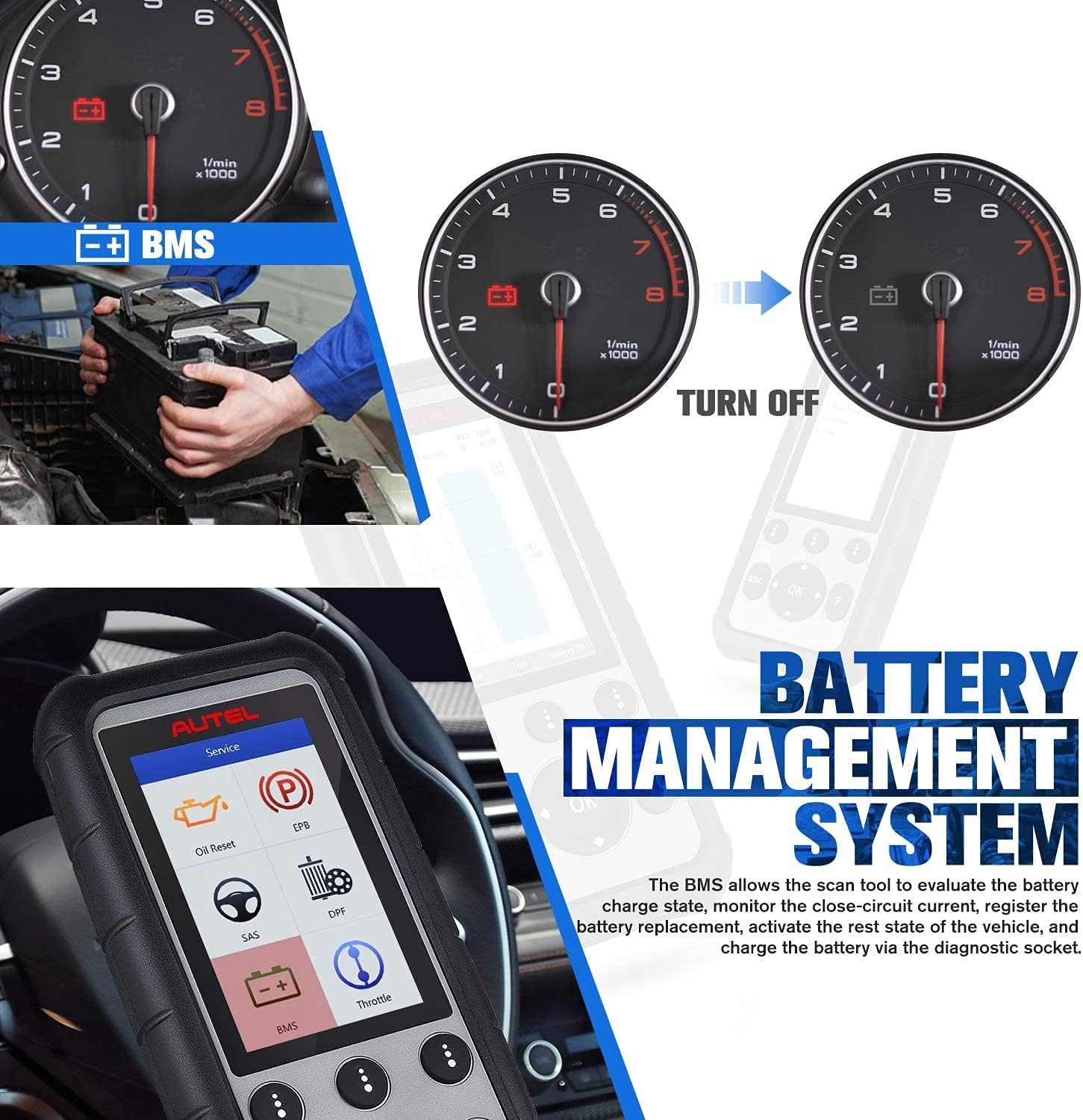 Autel MaxiDiag MD806 OBD2 Scanner ABS SRS Engine Transmission Diagnostic Scanner