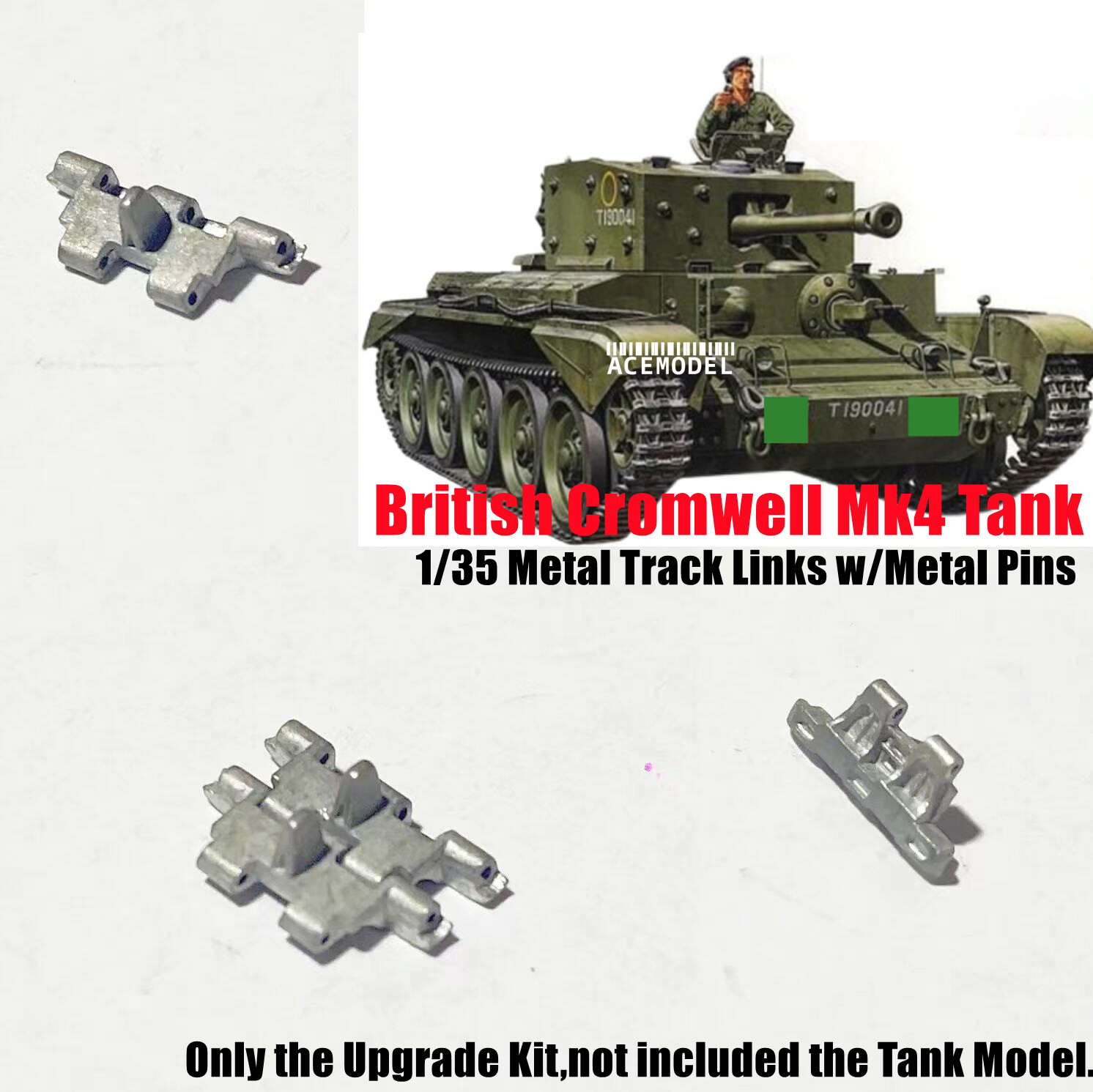 1/35 British Cromwell Mk4 Cruiser Tank Lead-tin Alloy Track Links w/Metal Pins