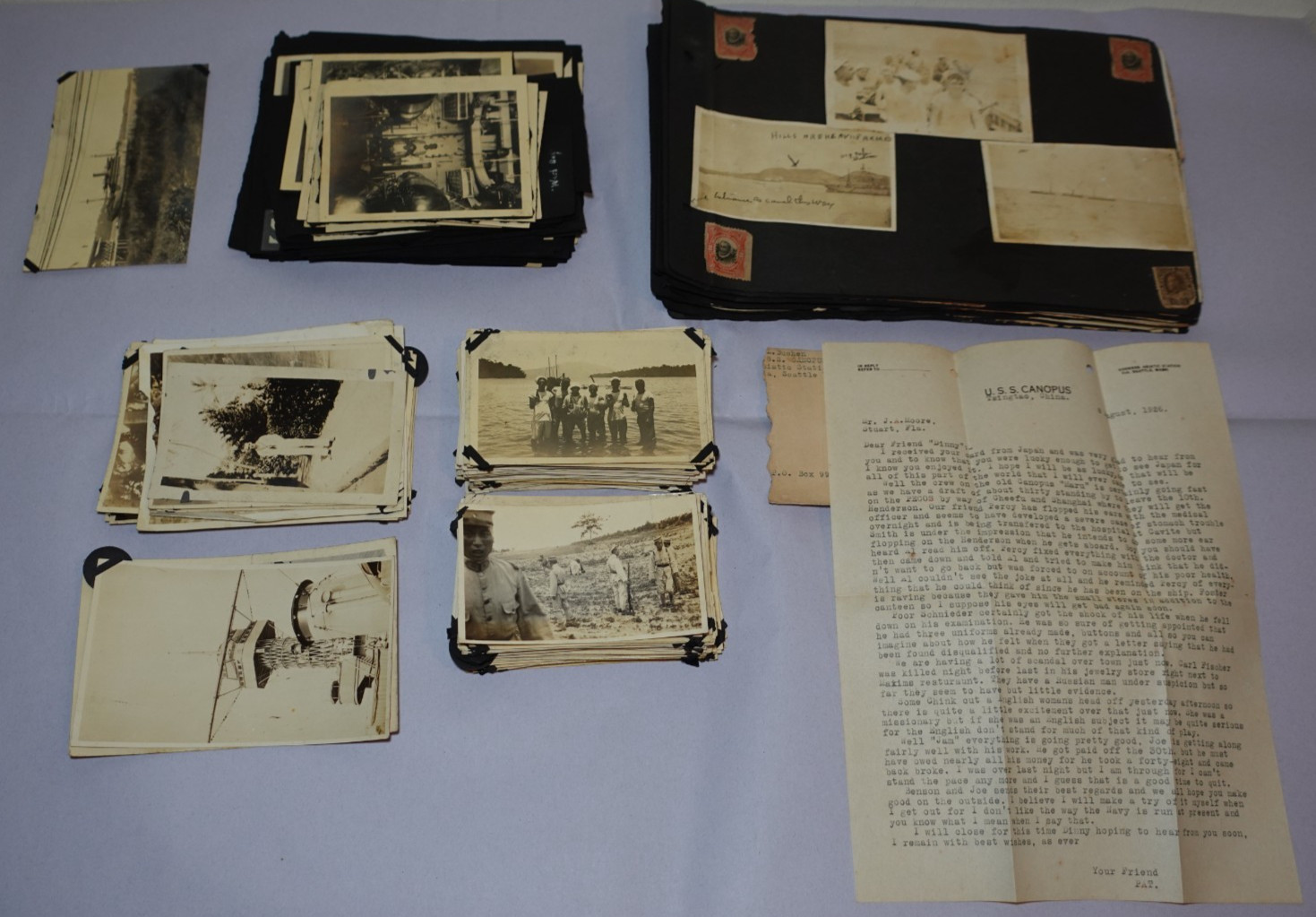 U.S. Navy 1923-1925 Submarines Ships China C.Z. Rare Huge Photo Lot - 380+ Pics