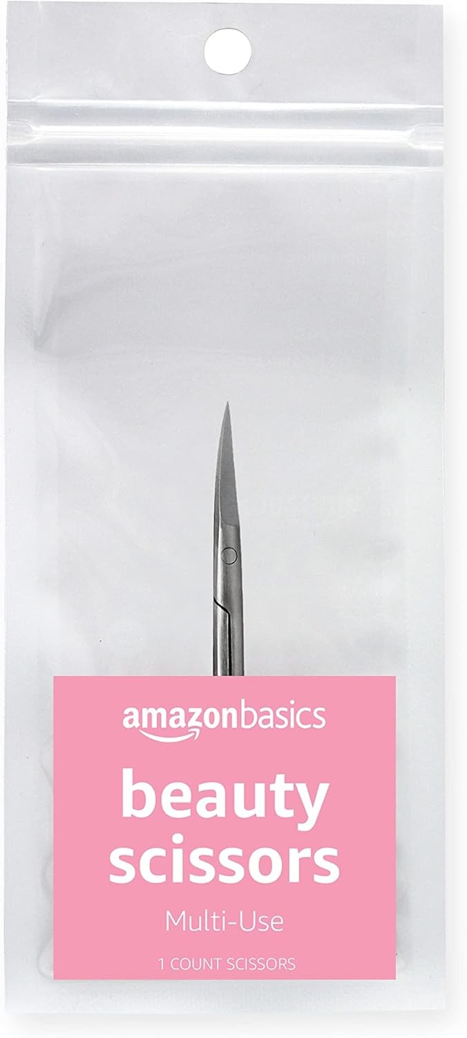 Beauty Scissors, Stainless Steel, Curved Precision Cutting, Multipurpose