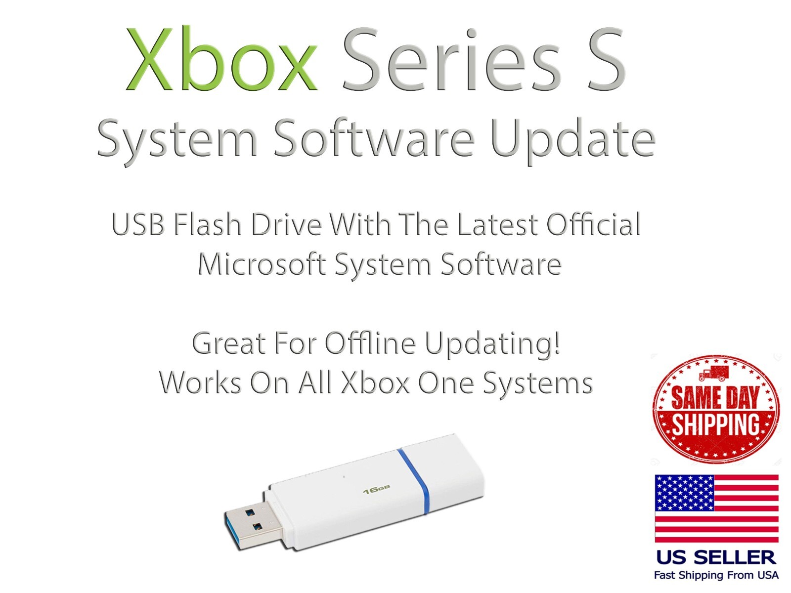 Xbox Series S Update USB Flash Drive Latest Official Microsoft Firmware