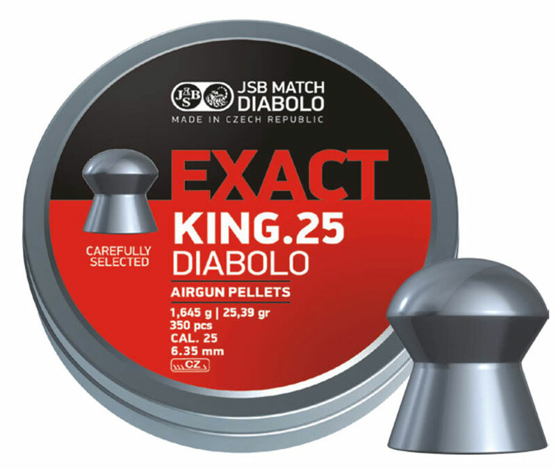 JSB Match Diabolo Exact King .25 Cal 25.39 Grains Domed 1400 Count (4 Tins 350)