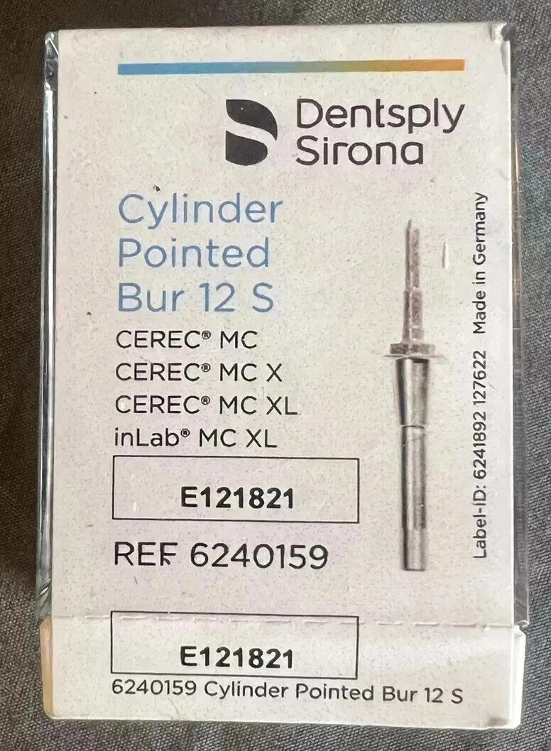 Brand New Sealed CEREC® MCXL Cylinder Pointed Bur #12S (free shiping)