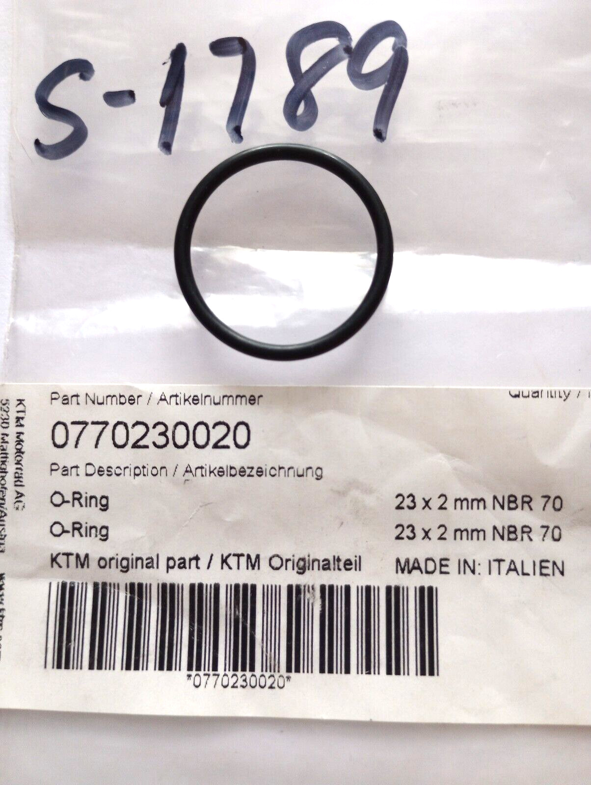 KTM O-Ring 23X2MM NOS 0770230020 (S-1789)