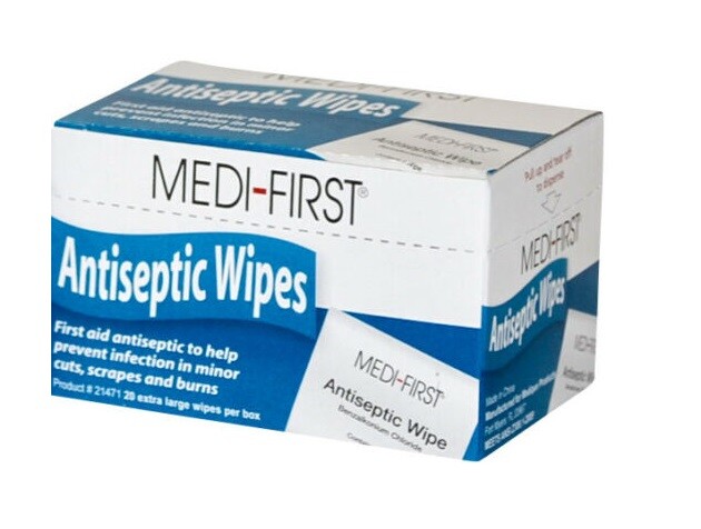 Benzalkonium Chloride Antiseptic Towelettes Wipes 20 Pads