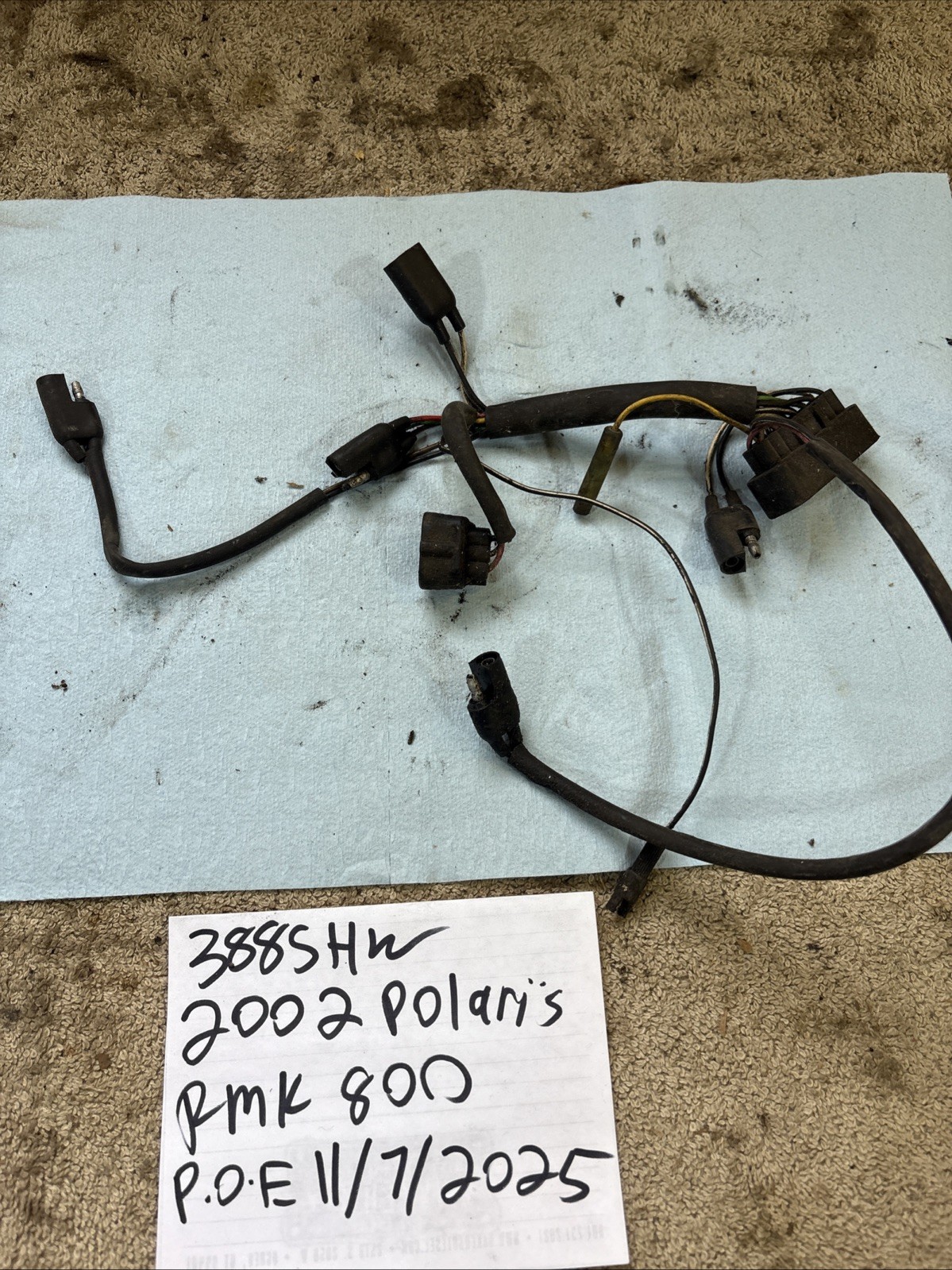 2002 Polaris RMK 800 secondary wiring harness pigtail 388
