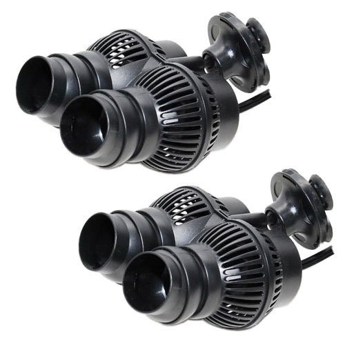 2 PCS Circulation Pump Wave Maker 1600 GPH Aquarium Powerhead Suction Cup Mount