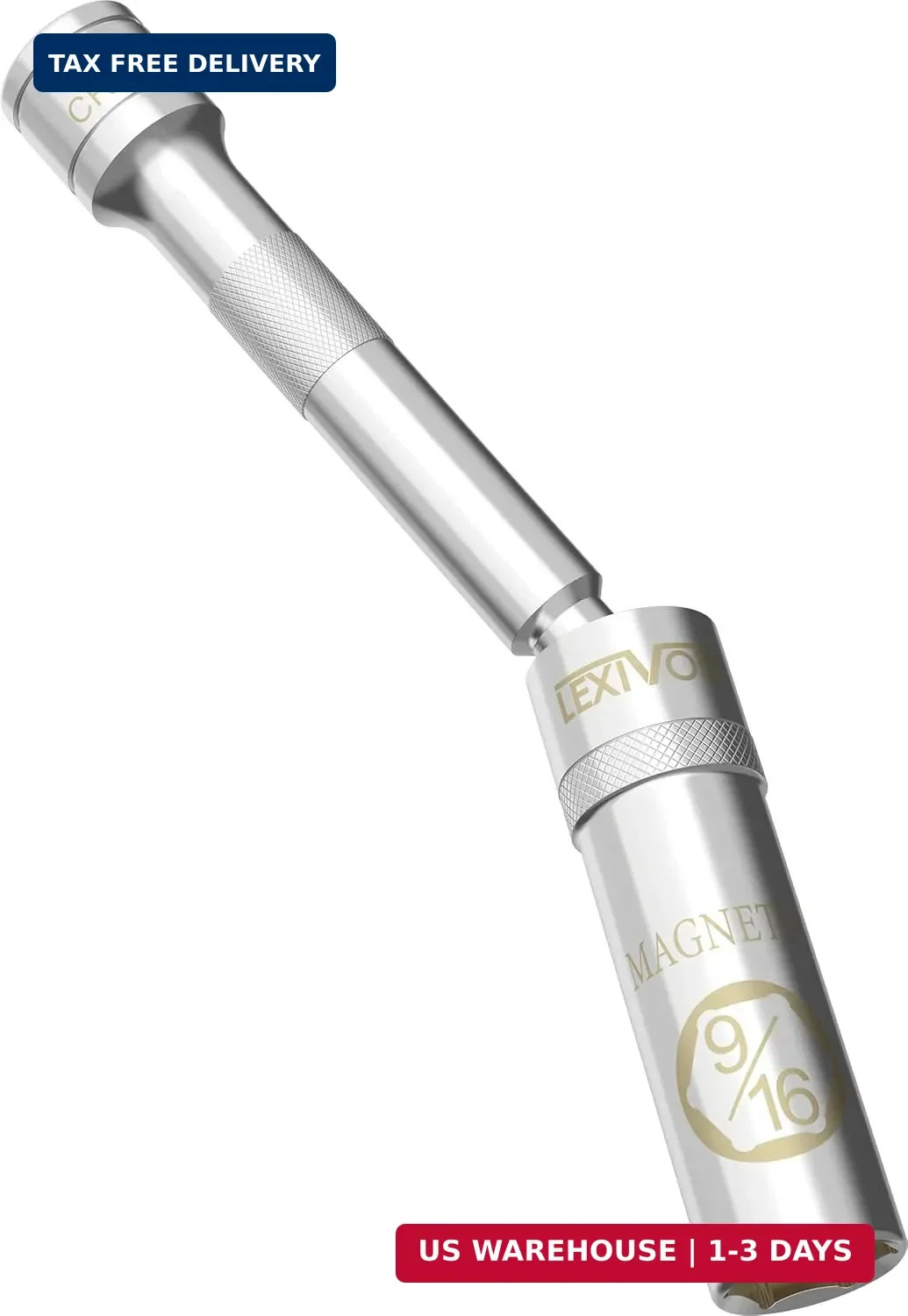LEXIVON 9/16-Inch Spark Plug Swivel Socket, 3/8" Drive x 6" Total Length | Enhan