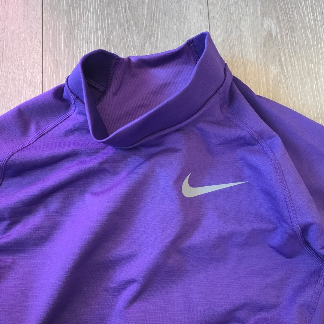 Nike Shirt Mens Base Layer Long Sleeve Mock Neck DriFit Cold Cq6537-547 M Purple