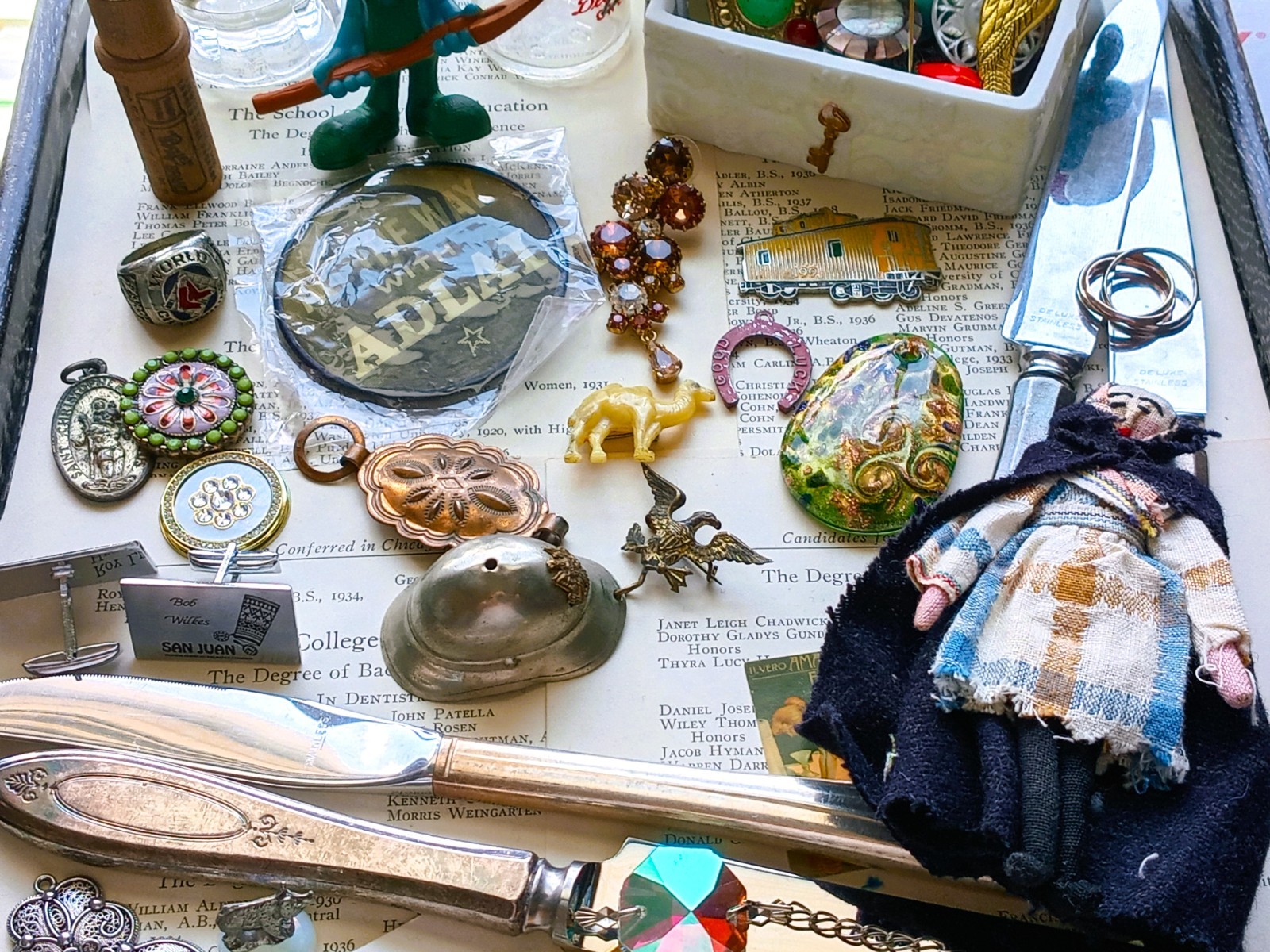 Old Vtg. Collectible "FOUND OBJECTS" Eclectic Oddities Lot SUMMER SALE FREE SHIP