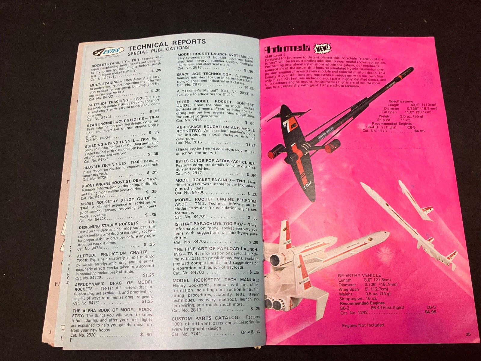 Estes 1975 Model Rocket Catalog - Extremely Rare