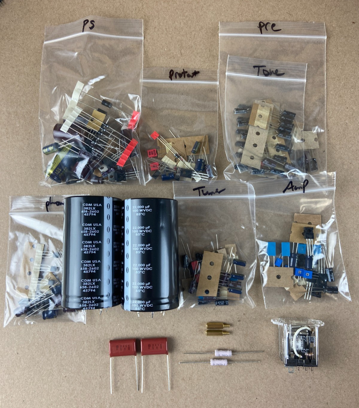 Pioneer SX-850 Complete Rebuild Kit High-Quality Receiver Recap Caps Transistors