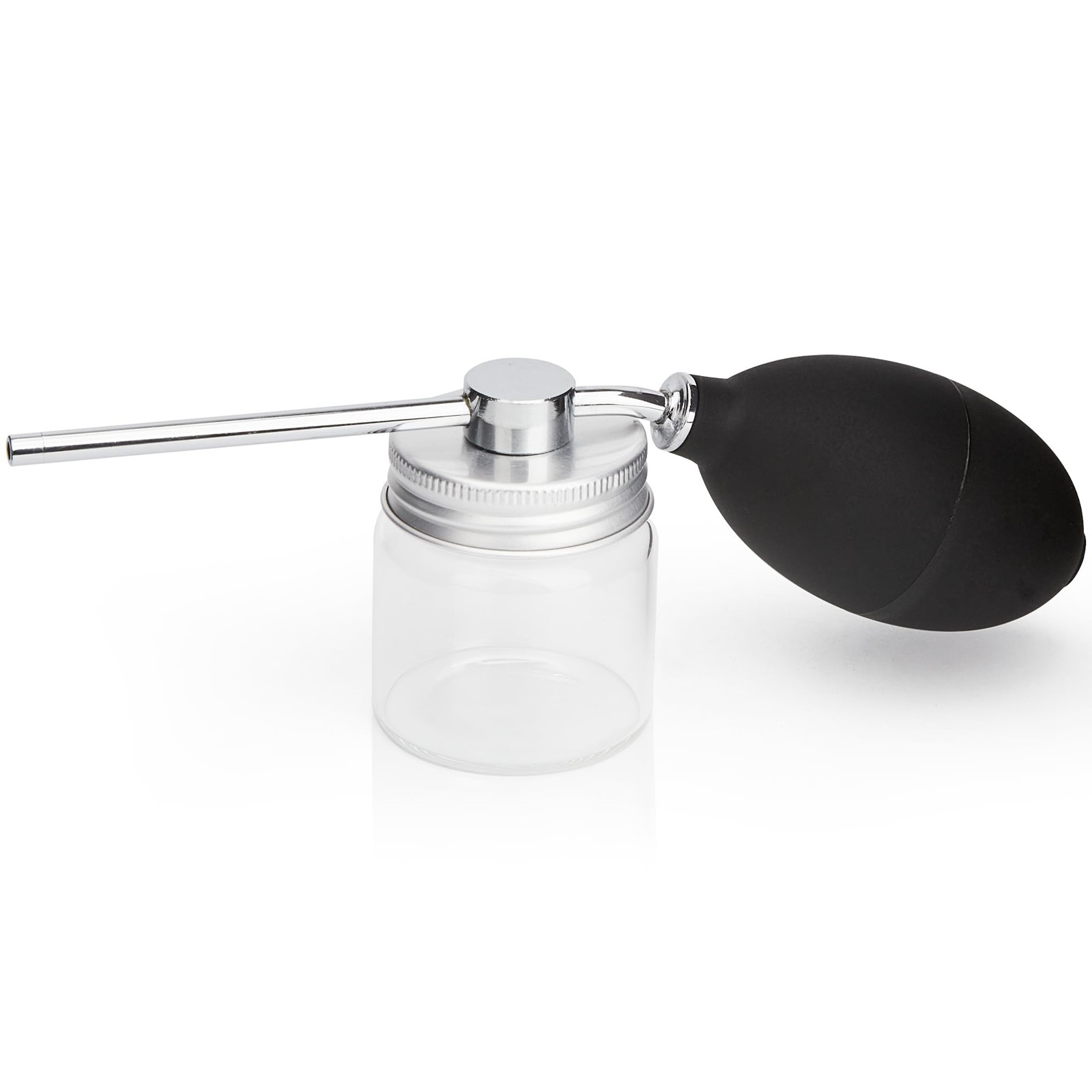 Diatomaceous Earth Powder Duster, Garden Duster Applicator, Puffer Silver